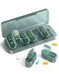 Pillex Pill Organizer 2 Times a Day, AM PM Pill Box 7 Day, Weekly Medicine Organizer with Large Capacity, Travel Pill Case for Medication, Vitamins, Fish Oils, Supplements (Easy to Use, Portable)